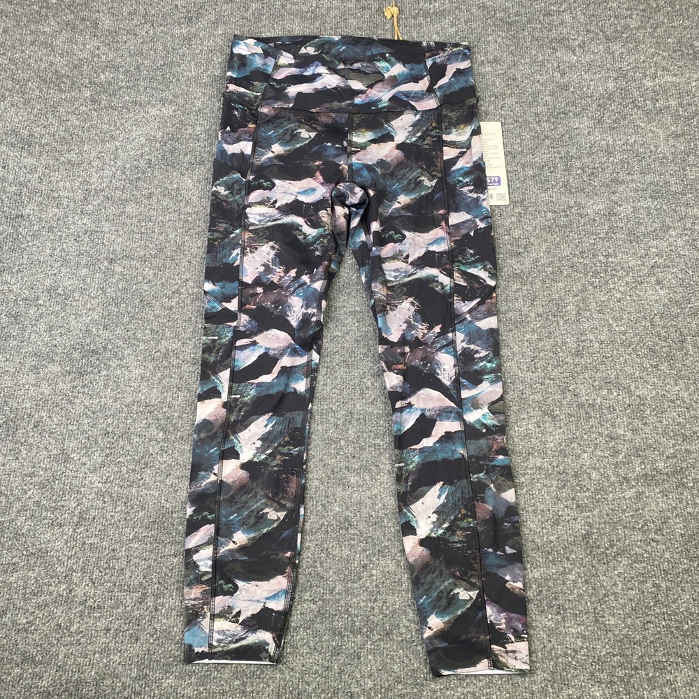 Lululemon Fast and Free HR 25 Tight Glace Multi Nulux Leggings Size 8 LW5BXSS